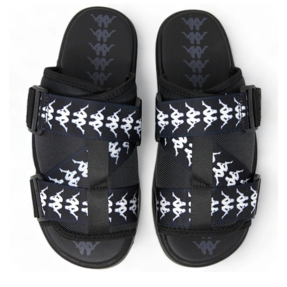Kappa Shoes - Kappa NWOT 222 Banda 1  Black and White Slide Sandals Size 6.5